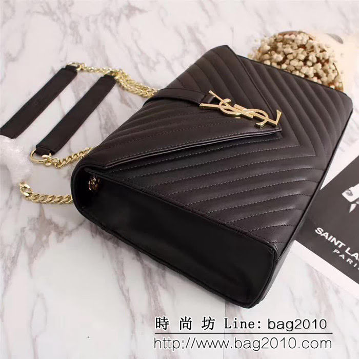 YSL聖羅蘭 經典款 互扣式金屬YSL標誌 原版南非皮肩背包 26588 YAS1019